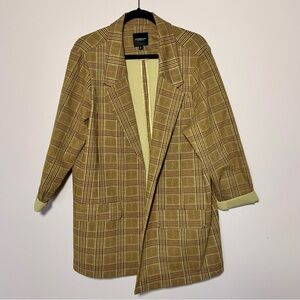Plaid Tan Women's Boyfriend Blazer